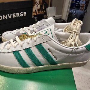 ADIDAS x Sporty & Rich Mens Size 10 US RARE Blanc Sneakers White & Green NEW